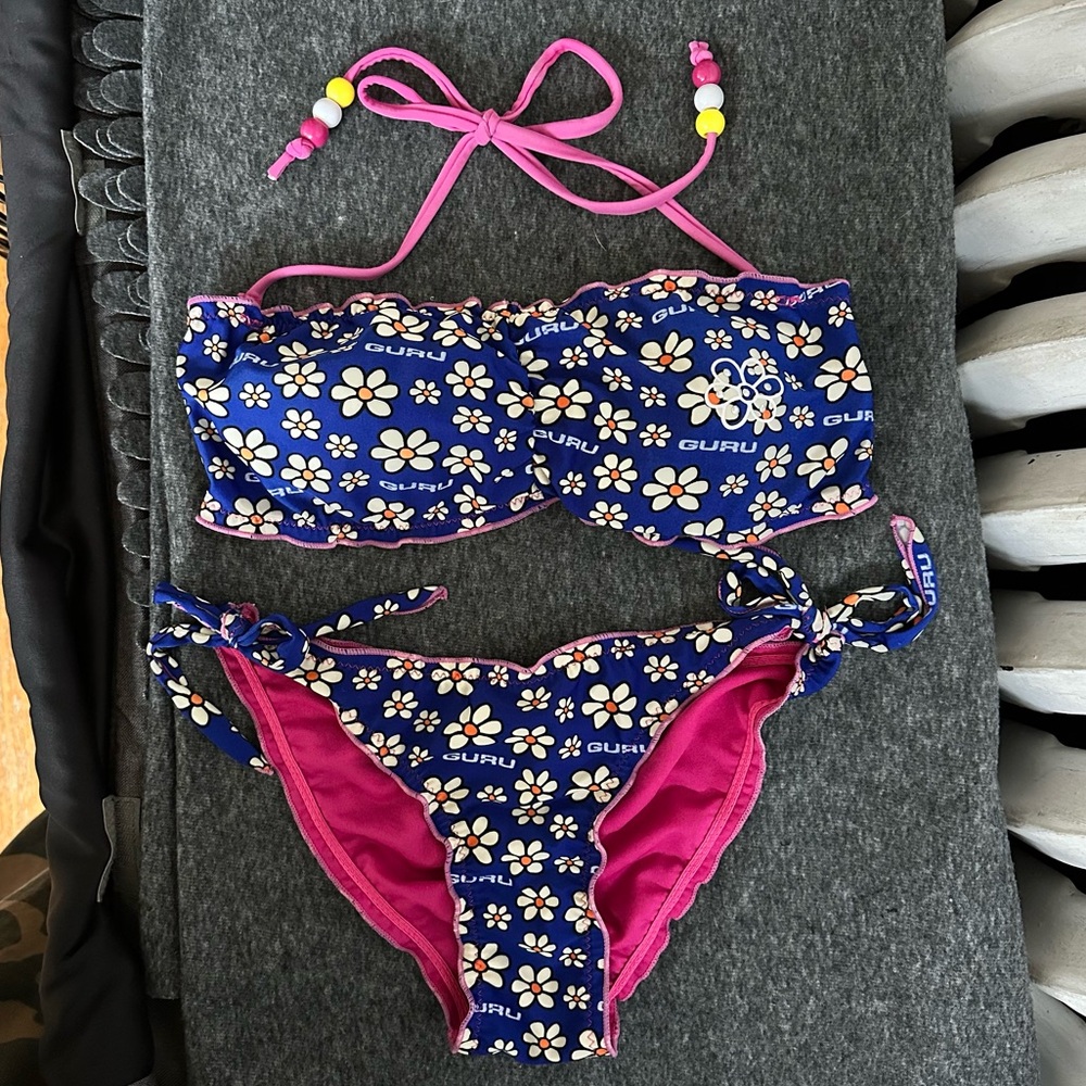 Guru vintage blue and pink bikini